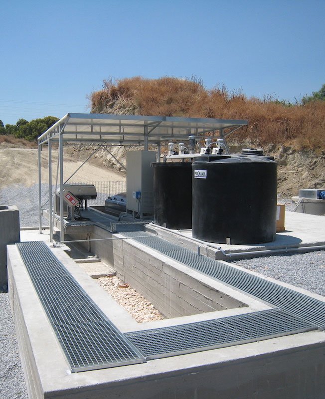 Tertiary wastewater treatment , Heraklio WWTP, Crete