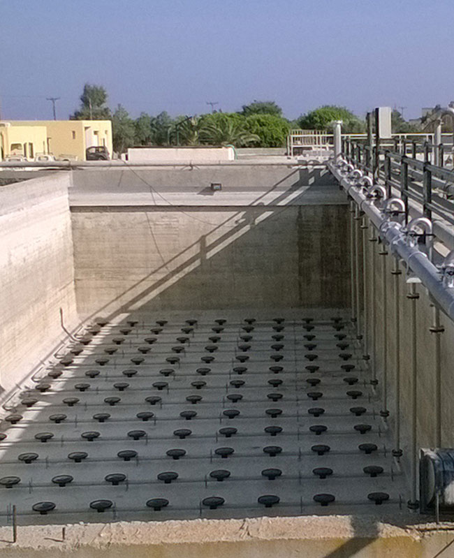 Wastewater aeration system, Mesaria Santorini WWTP