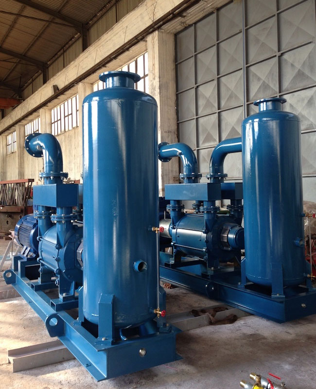 Vacuum pump at condenser of steam cycle of lignitic power plant