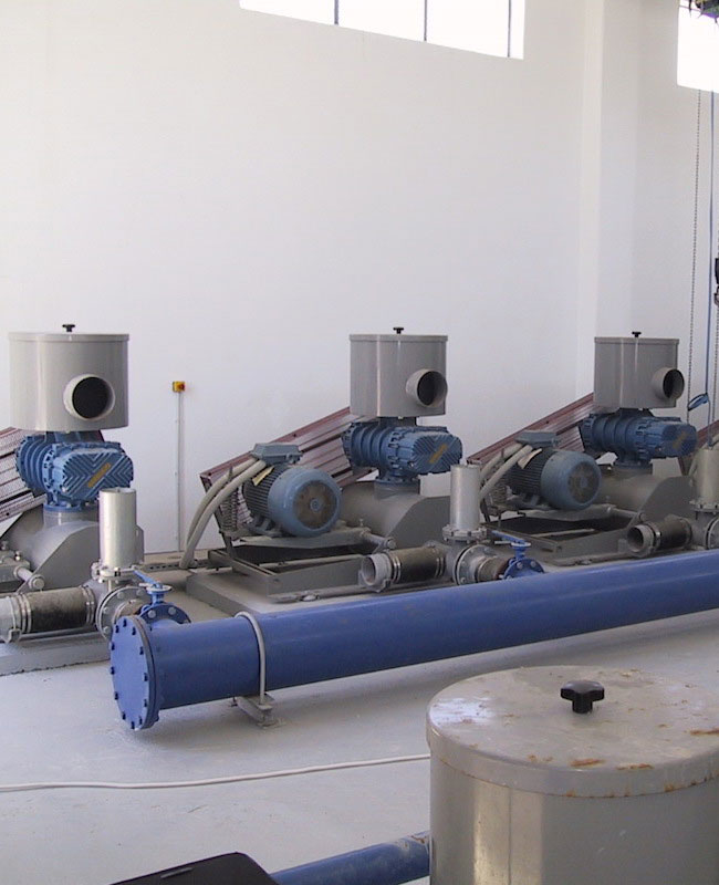 Blowers for wastewater aeration, WWTP Parikia, Paros