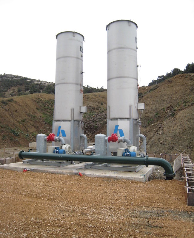 Biogas flares for sanitary landfill, LF Agrinion